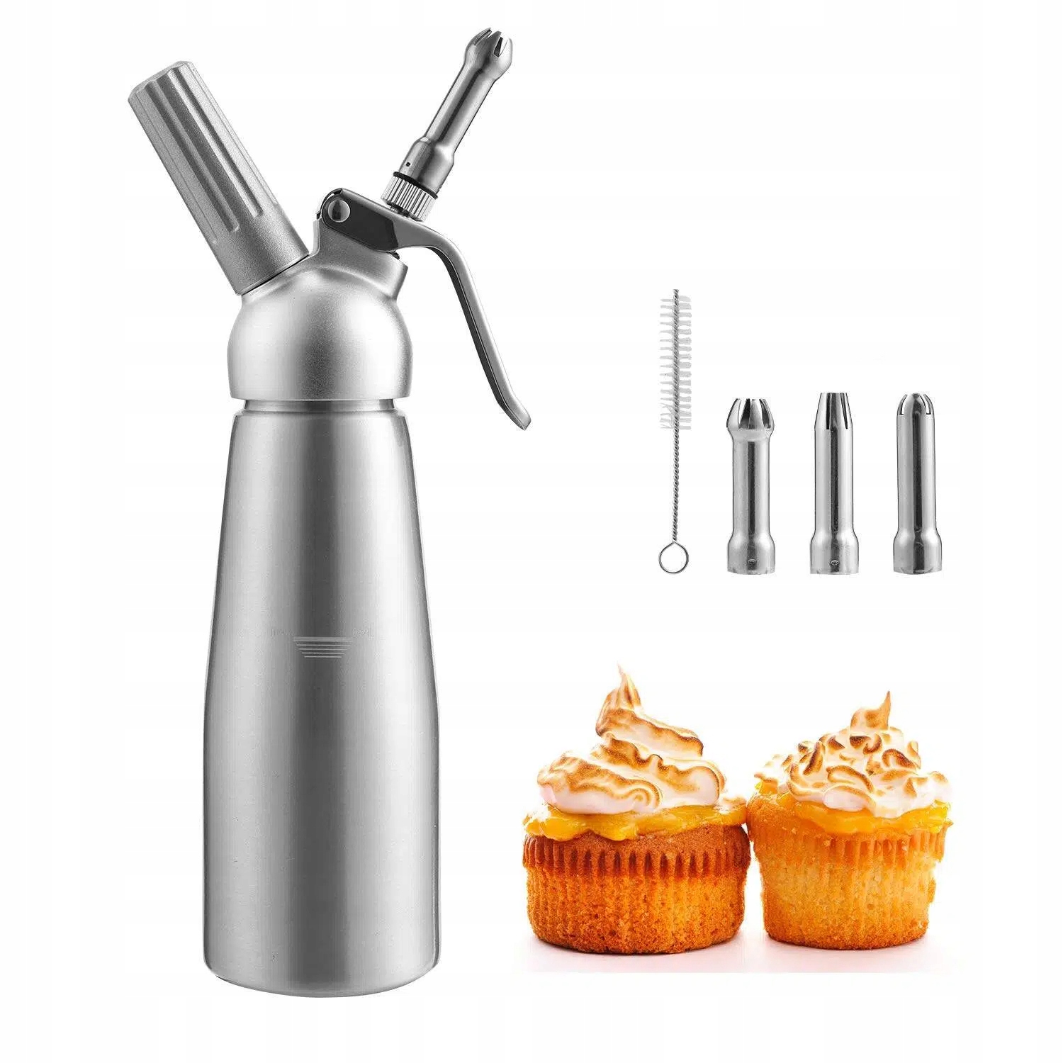 Sifon Na Šlehačku Nerezová Ocel S Příslušenstvím, Sada