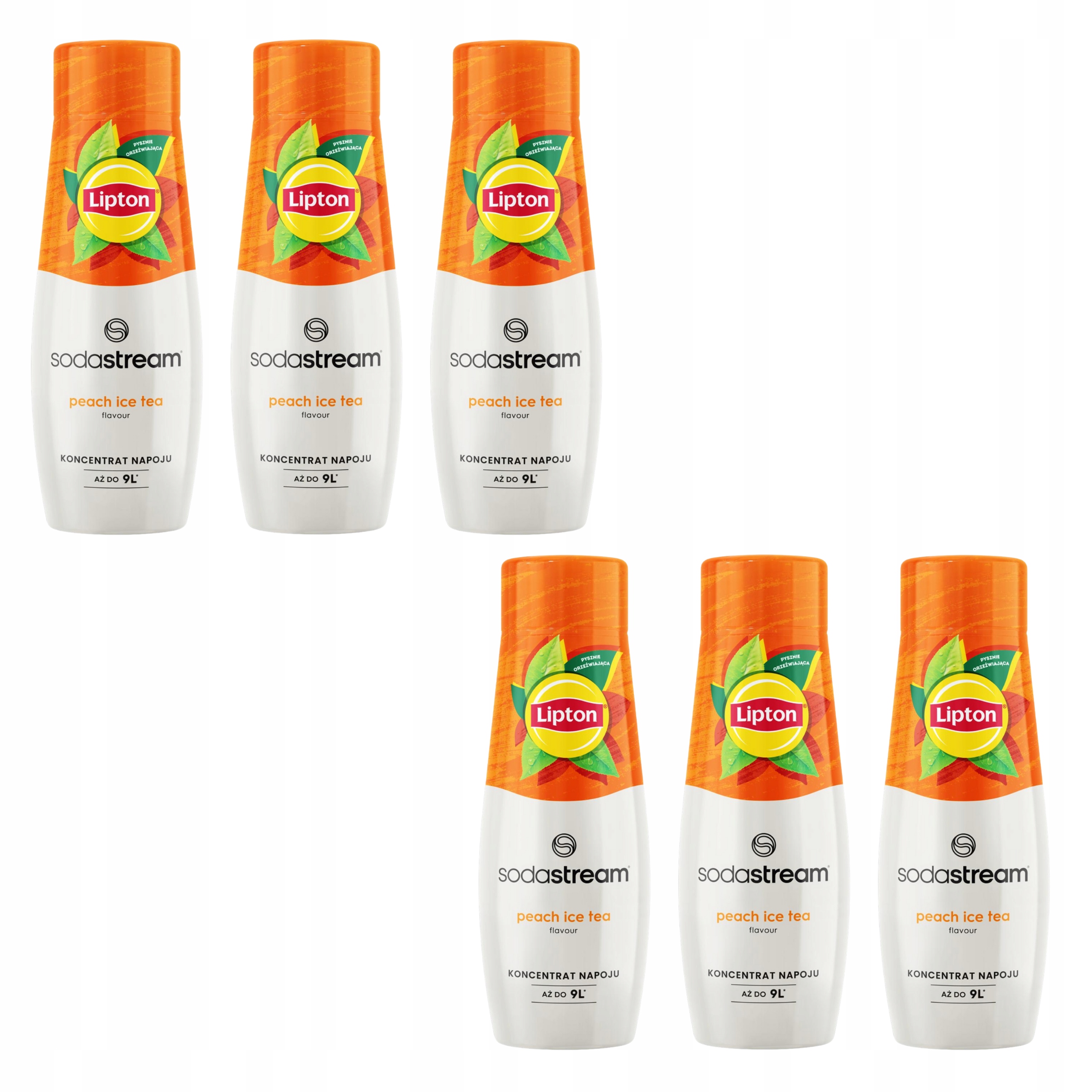 Levně 6 x SodaStream Lipton Ice Tea Peach sirup Čaj Broskvový koncentrát