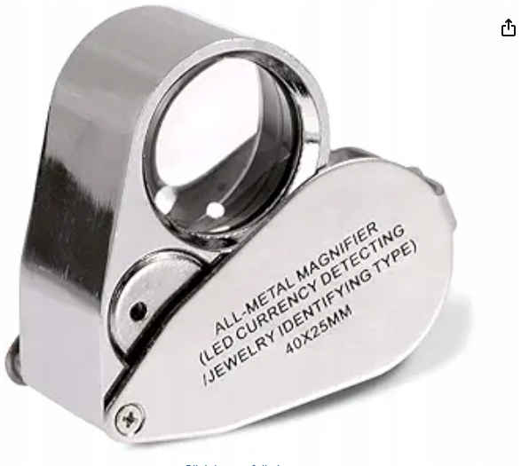 LUPA JUBILERSKA SZKŁO POWIĘKSZAJĄCE KIESZONKOWA SKŁADANA 40x25mm RT0332