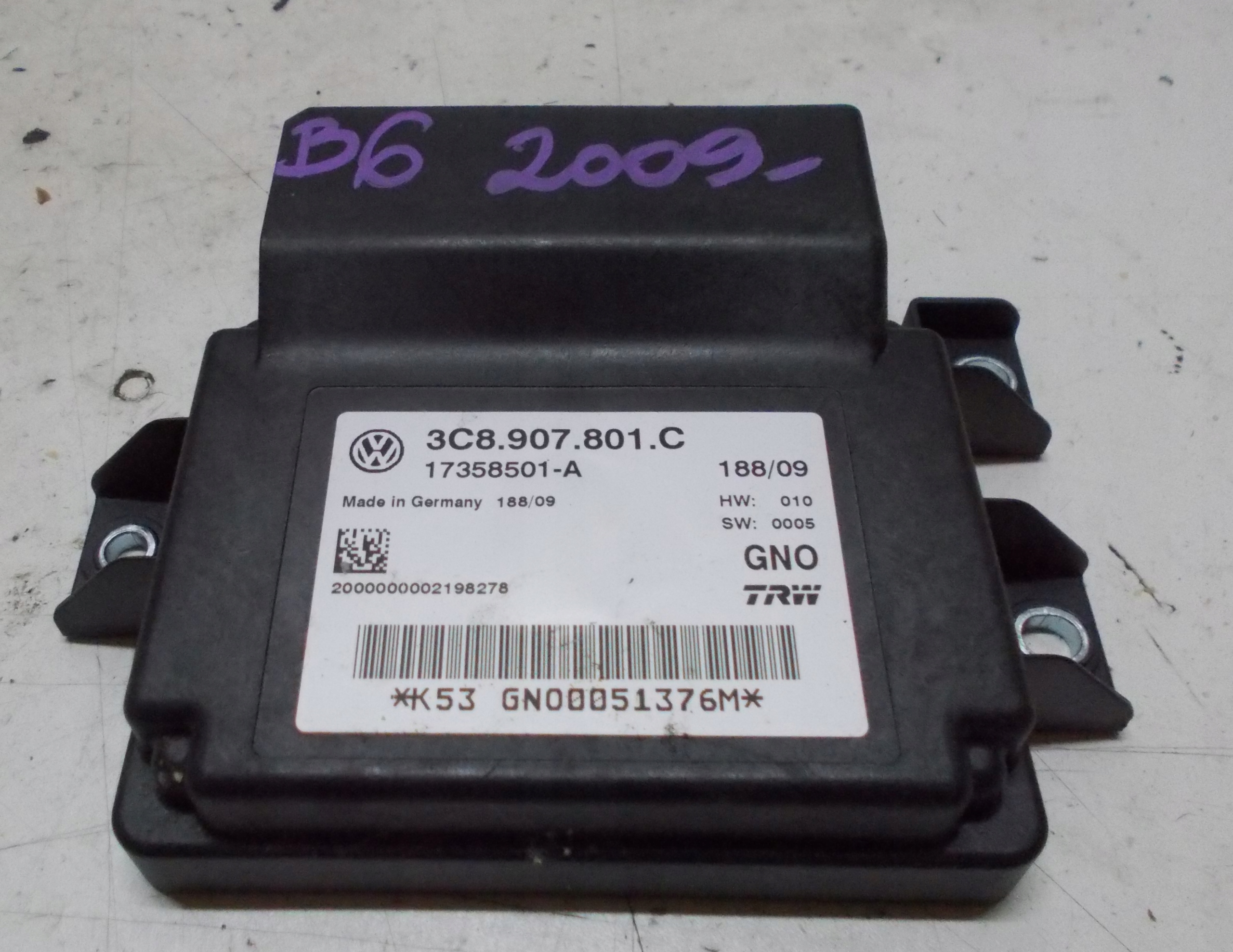 VW PASSAT B6 1.4 TSI 09R module electric brake 3C8907801C