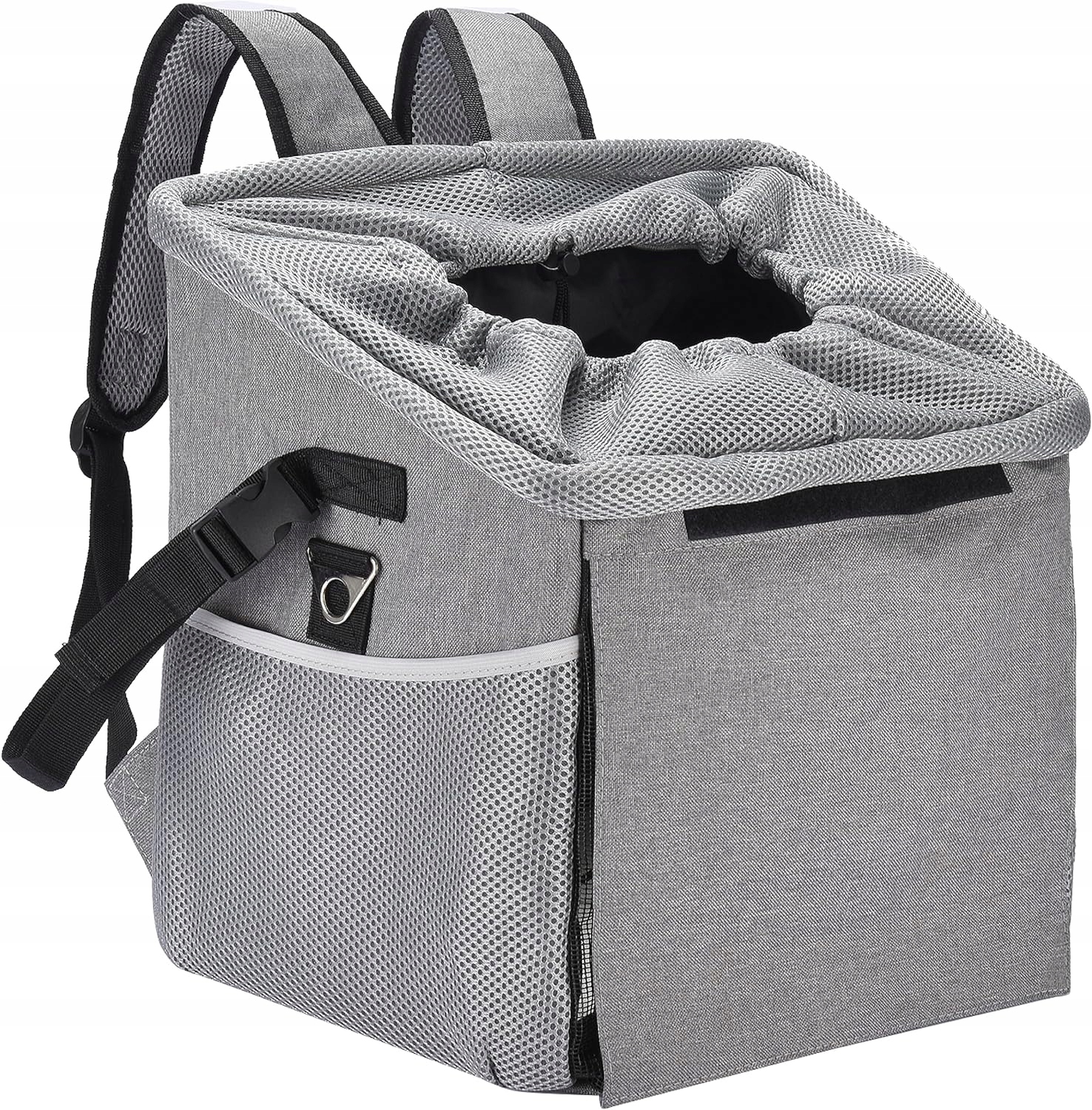 Levně Přední košík na kolo batoh pro psa pro psa kočku do 4 kg Ddoxx šedý