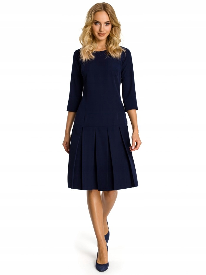 

Eu L M336 Sukienka z obniżoną talią i kontrafałdam