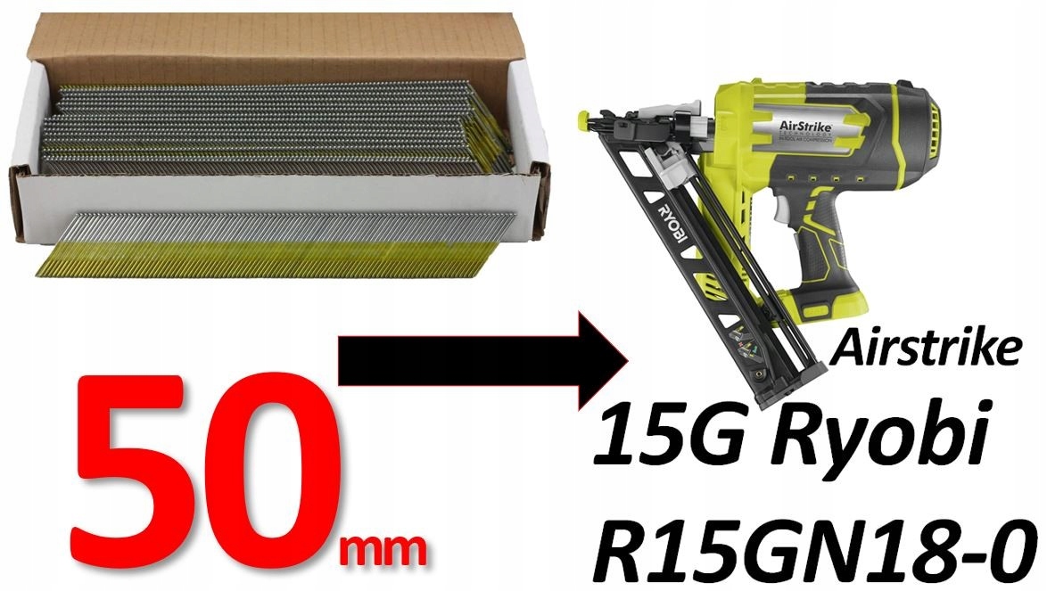 Gwoździe 50mm do Airstrike 15G Ryobi R15GN18-0