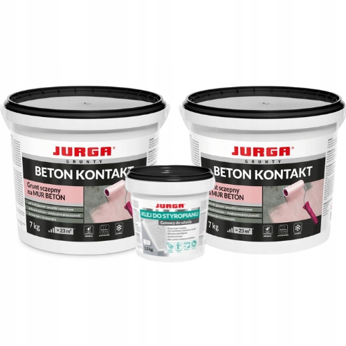 sada 2 x Jurga Beton Kontakt 7 kg Lepidlo na polystyren 1,5 kg