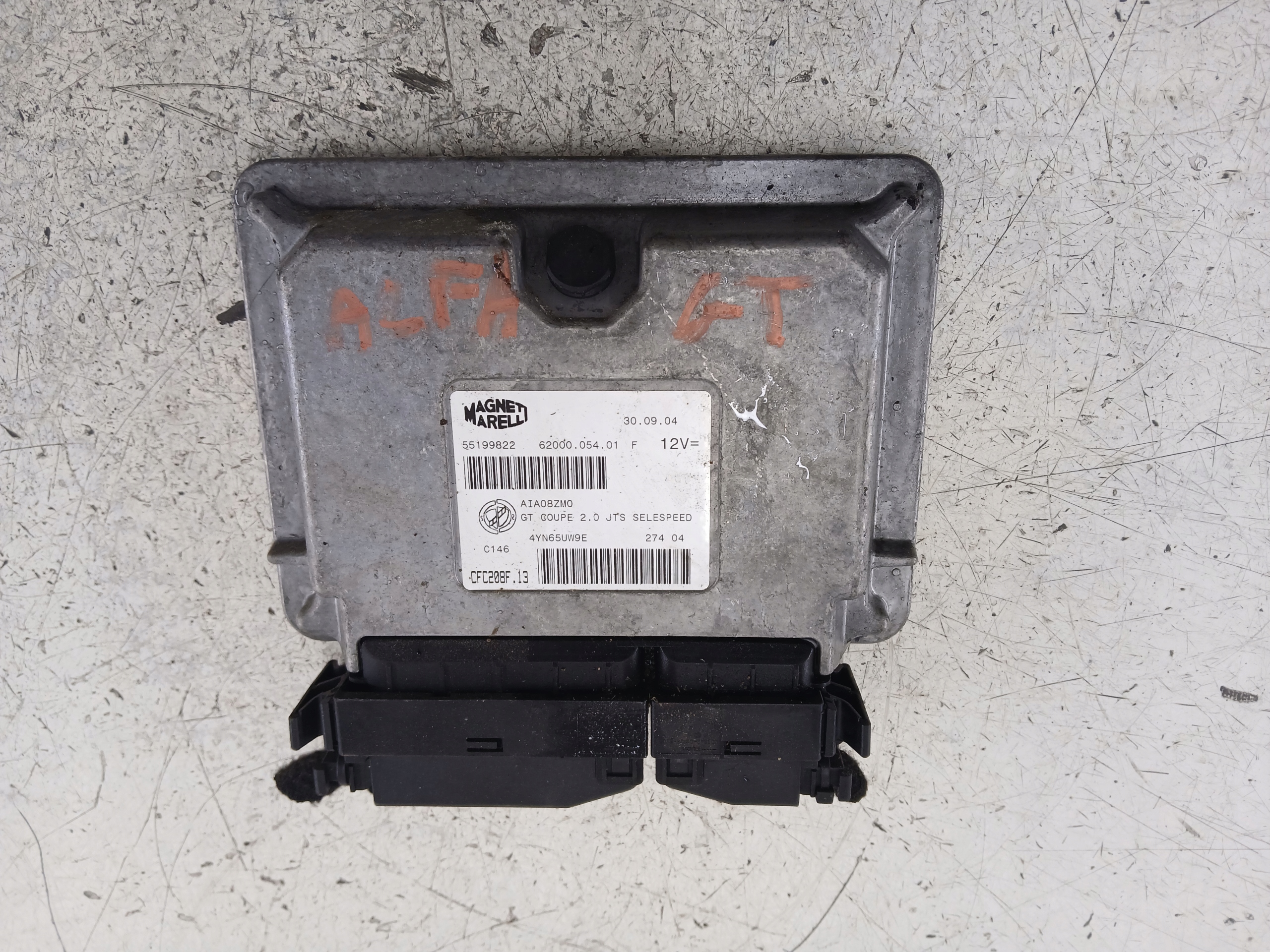 ALFA ROMEO GT 2.0 JTS control unit of the engine 55199822