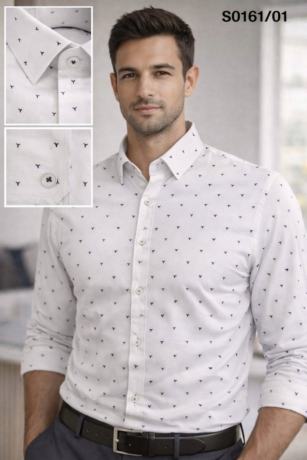 Ego Man košile pánská S0161-01 slim fit XXL bílá