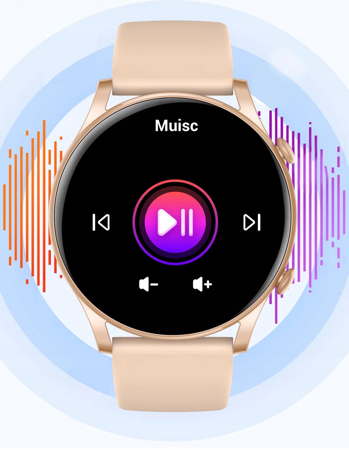 SMARTWATCH ZEGAREK DAMSKI POLSKIE MENU ROZMOWY CIŚNIENIE PULS SPORT AMOLED Kolor koperty złoty