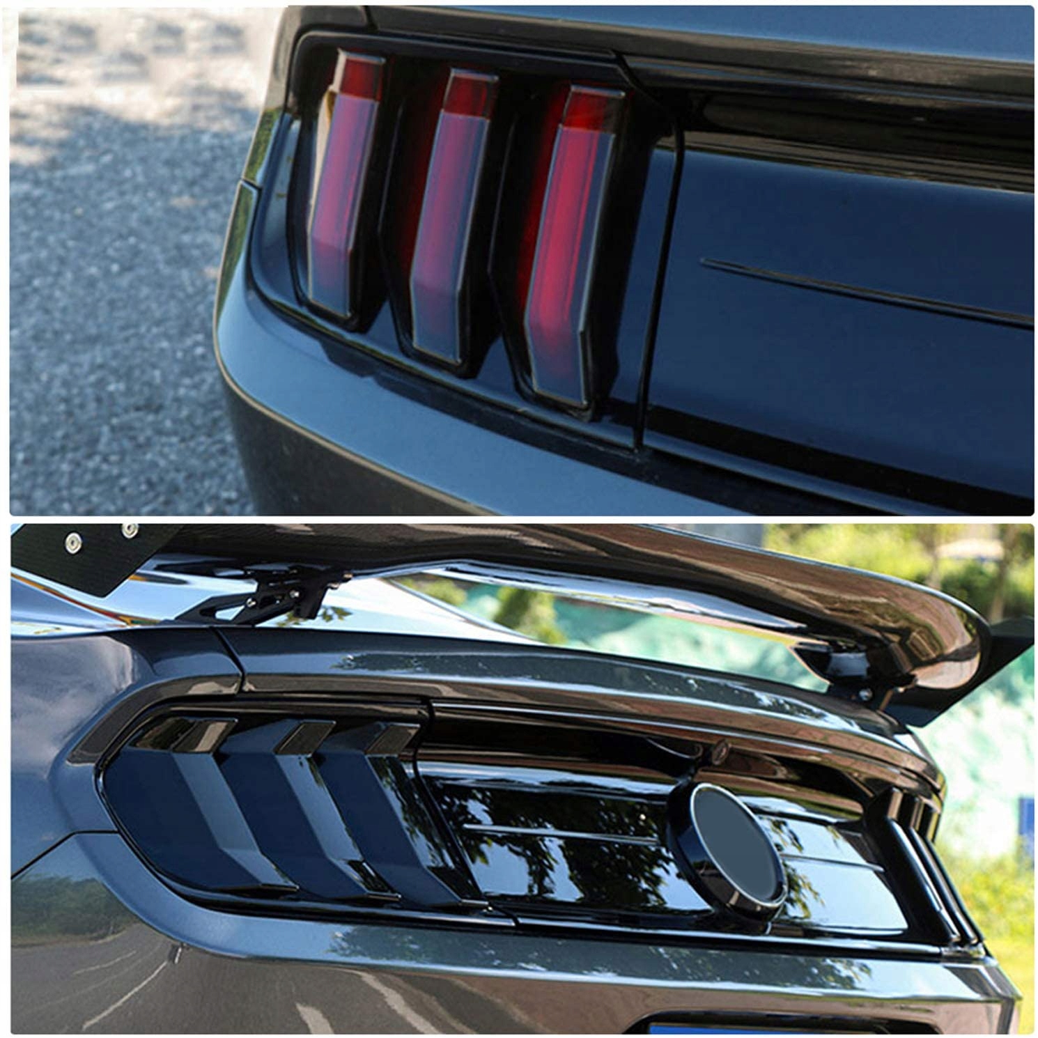 NAKŁADKI PRZYCIEMNIAJĄCE LAMP FORD MUSTANG 15-20 Kolor czarny