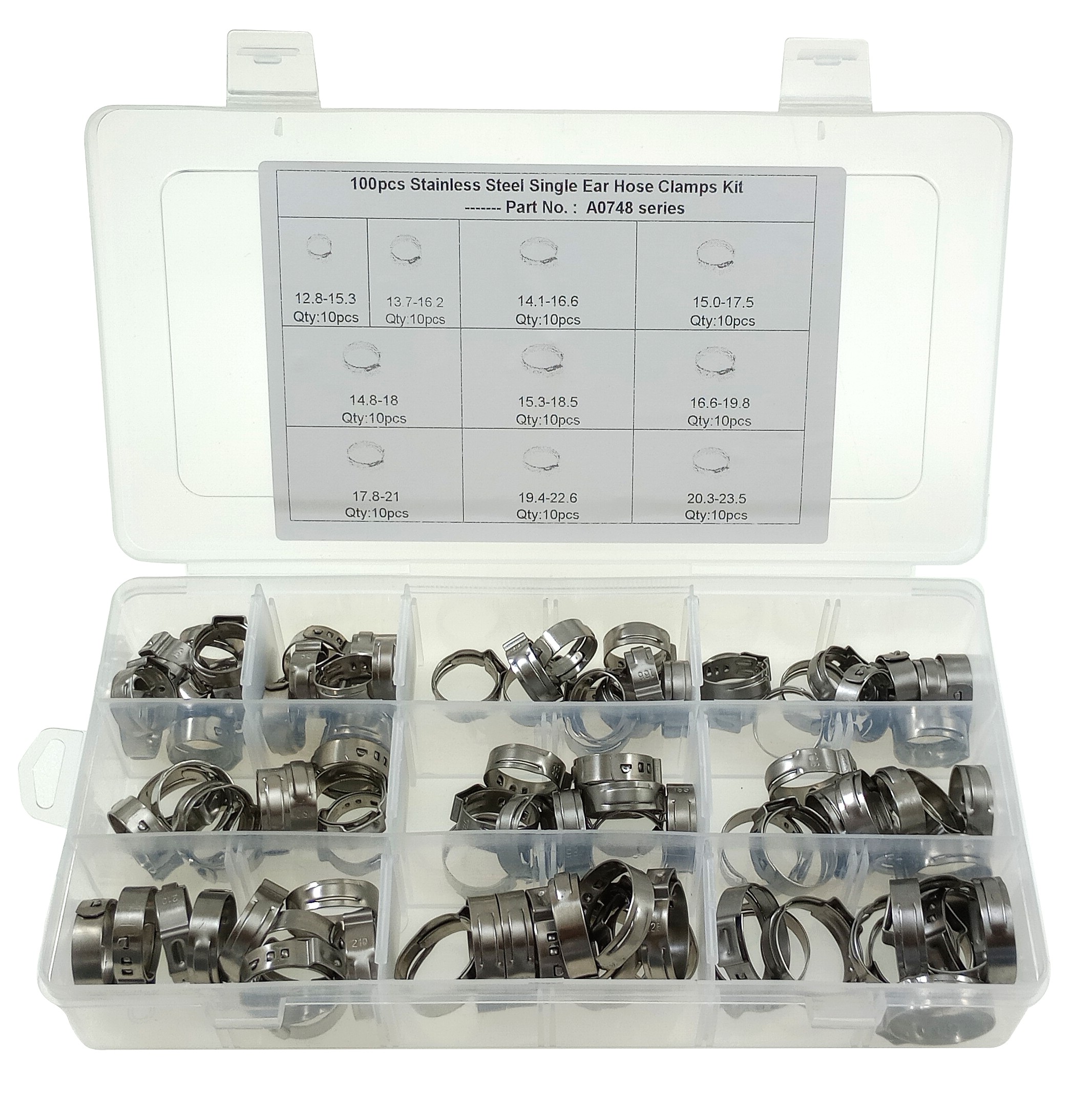 Zaciski do węży bezstopniowe 100 sztuk