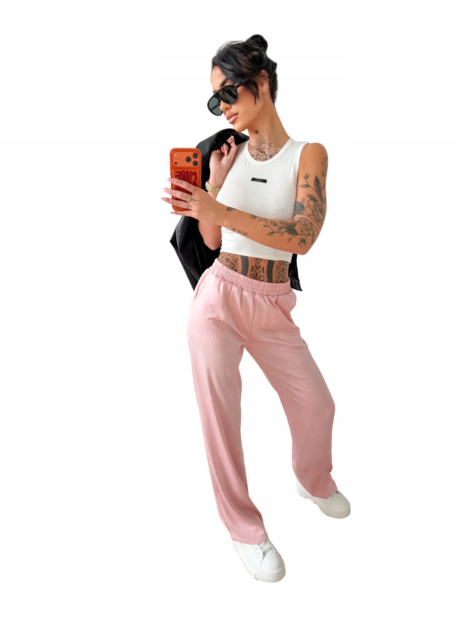 Dámské Kalhoty Luxe Lounge 2026 Olavoga powder pink pudr růžové S