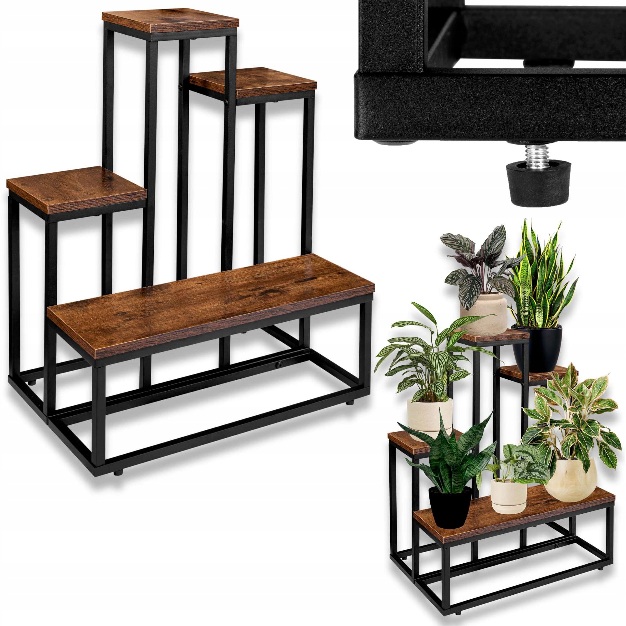 Držák Na Květináč Kovový Stojací, Industriální Rustikální Loft Styl