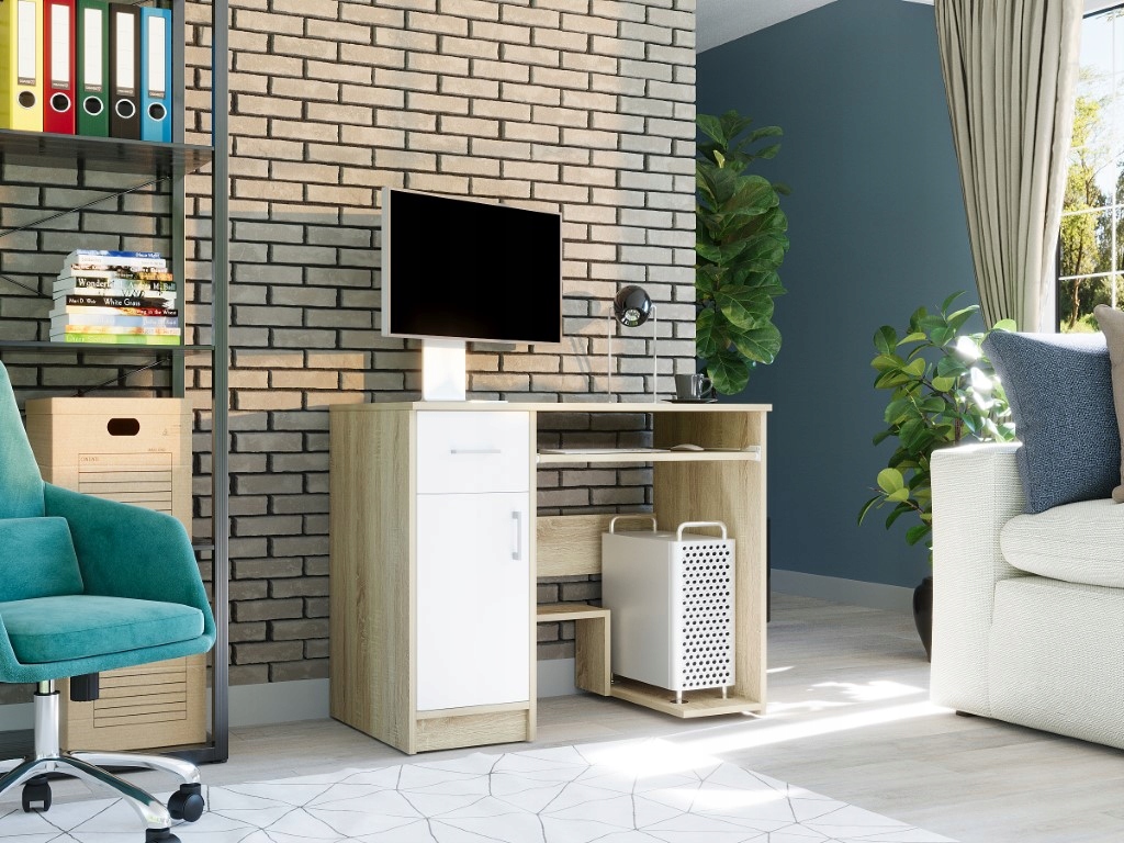 BIURKO KOMPUTEROWE 90 STOLIK LAPTOP SONOMA MIX N10