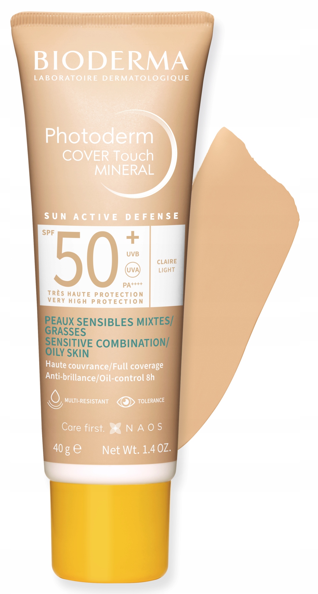 BIODERMA PHOTODERM COVER TOUCH MINERAL SPF50+ FLUID ODCIEŃ JASNY DW.06/2026