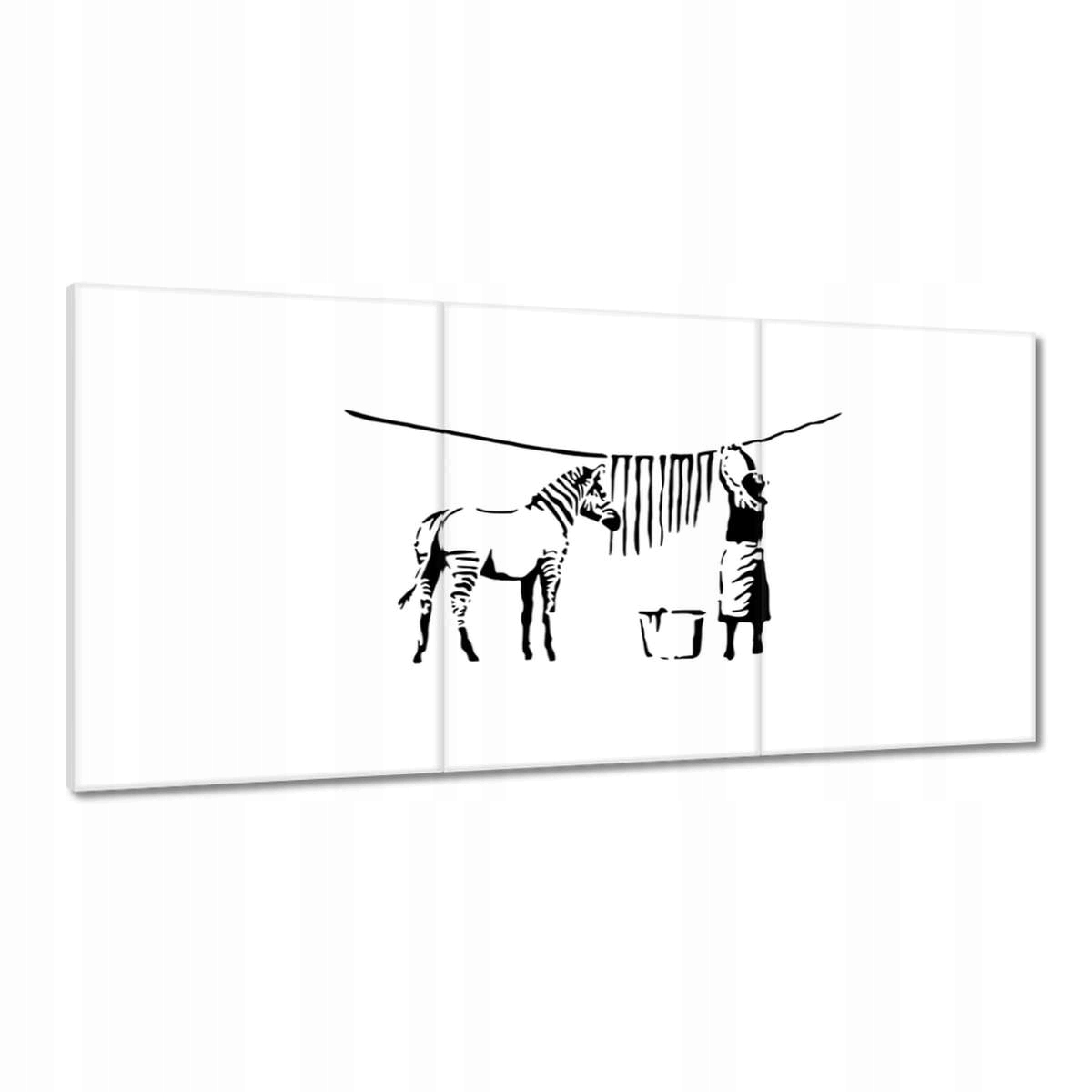 Obrazy 180x90 Pranie zebry Banksy Pruhy