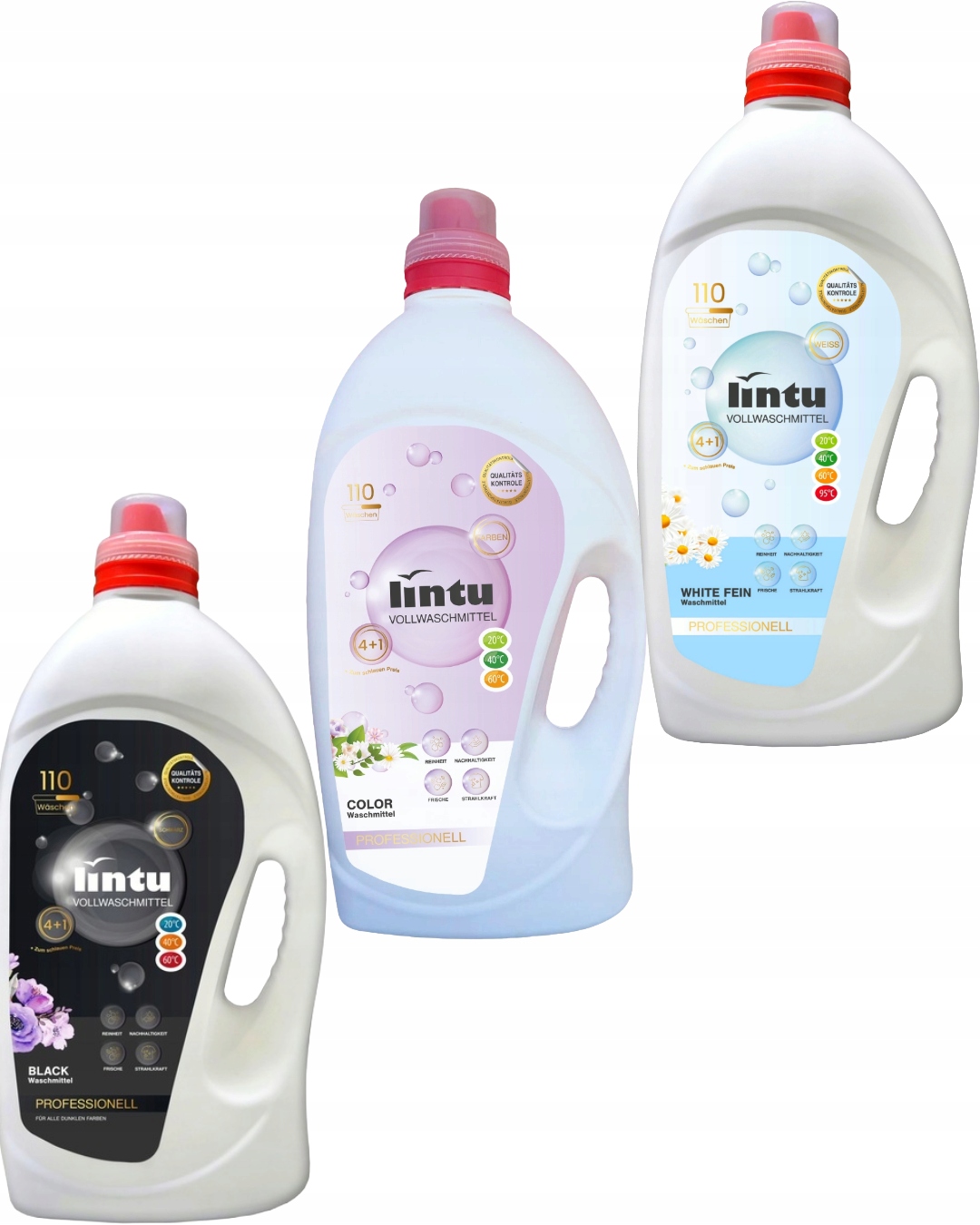 Niemiecki żel do prania Lintu Professional 330 prań Black & White & Color
