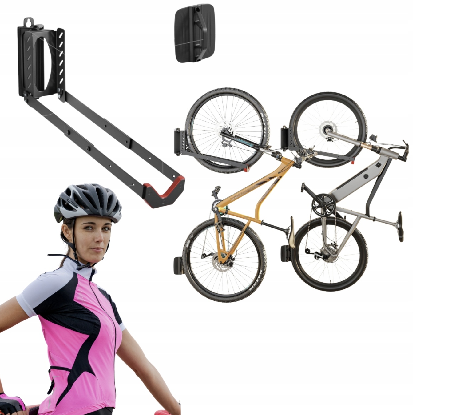 Obrotowy uchwyt ścienny na rower do 35 kg monTEK rozszerzany