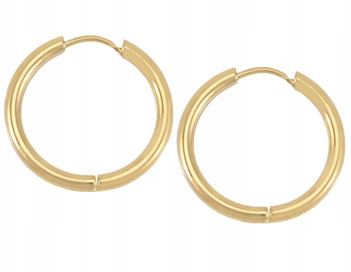 

Kolczyki Złote Kółka 18 mm Stal Chirurgiczna 316 L