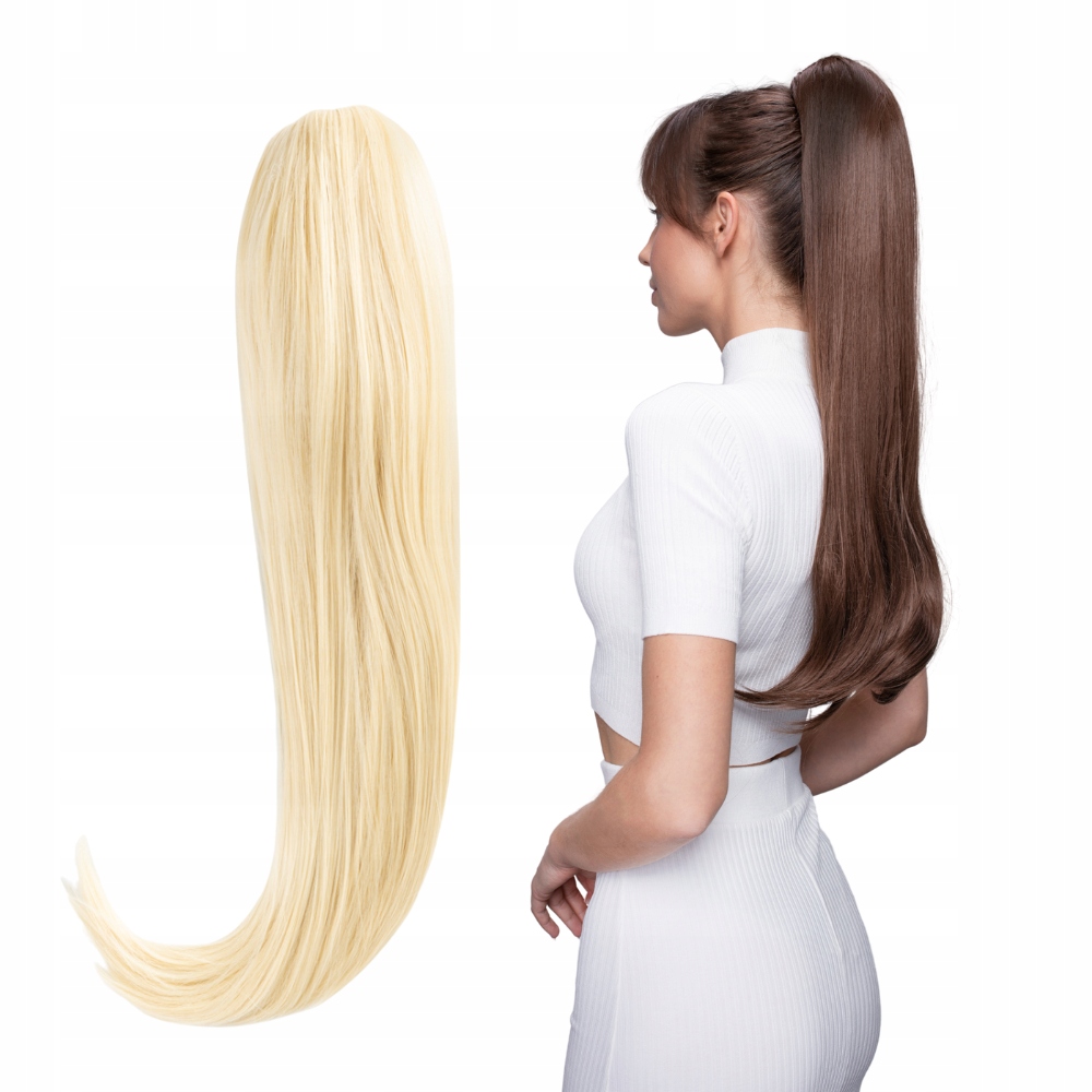 

Długi kucyk na spince Doczepiany 70 CM #613 blond
