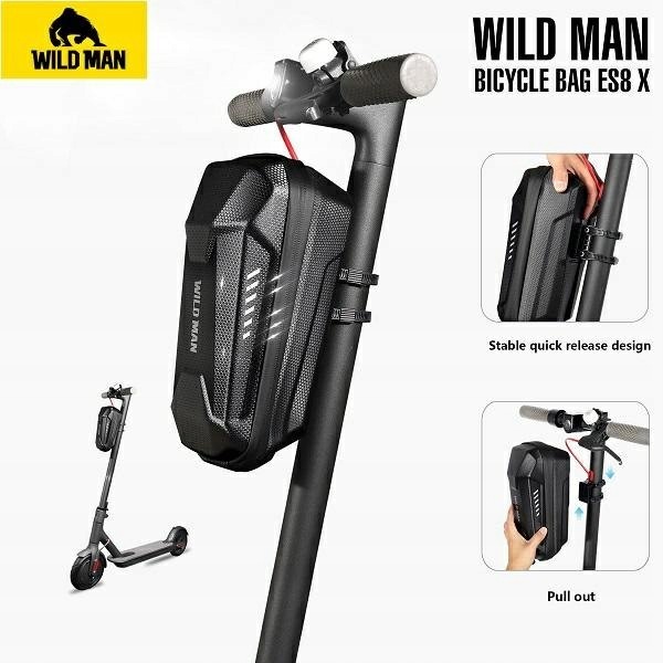 Wildman Pouzdro/držák na koloběžku ES8X Max 4L brašna na rám černá/černá