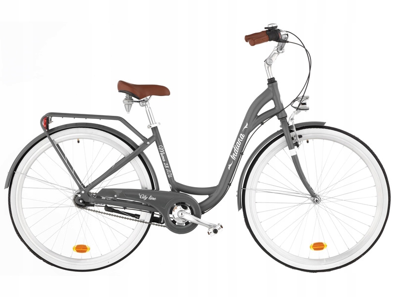 Rower miejski Indiana Moena 7 Biegów 28 cali damski Grafitowy