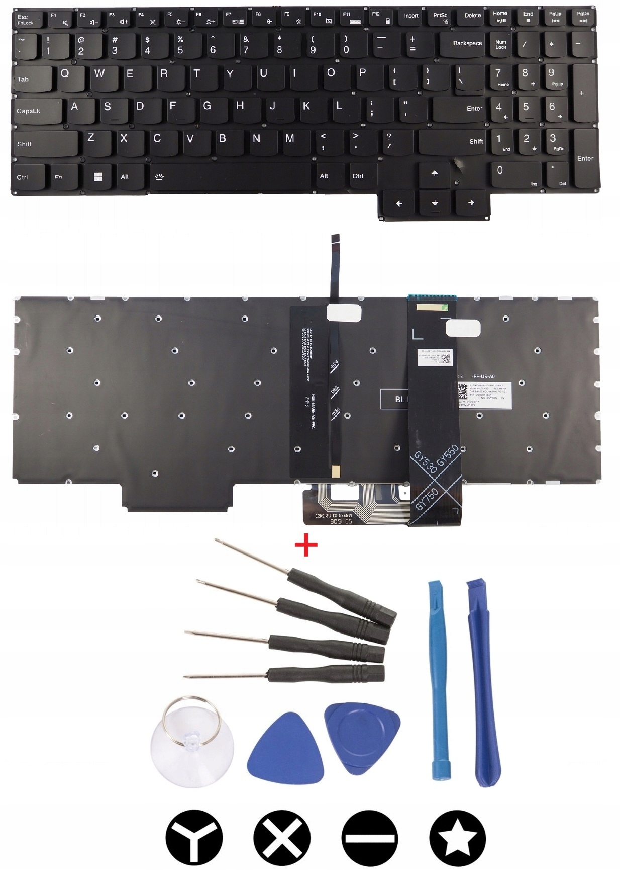 Klávesnice pro Lenovo Legion 5 15ACH6H 15ACH6 15IMH05 15IMH05H 15ARH05 Led