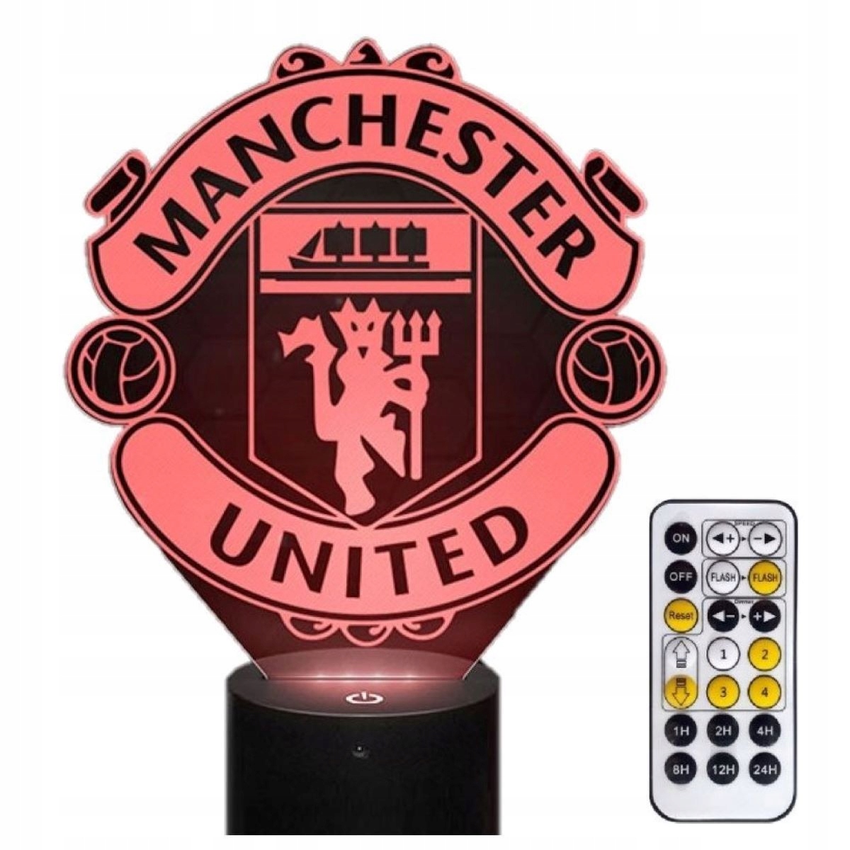 LAMPKA NOCNA 3D LED MANCHESTER UNITED Z PILOTEM