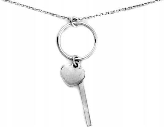 Stříbrný náhrdelník 925, přívěsek se srdíčkem 2,26 g, módní vzor s přívěsky