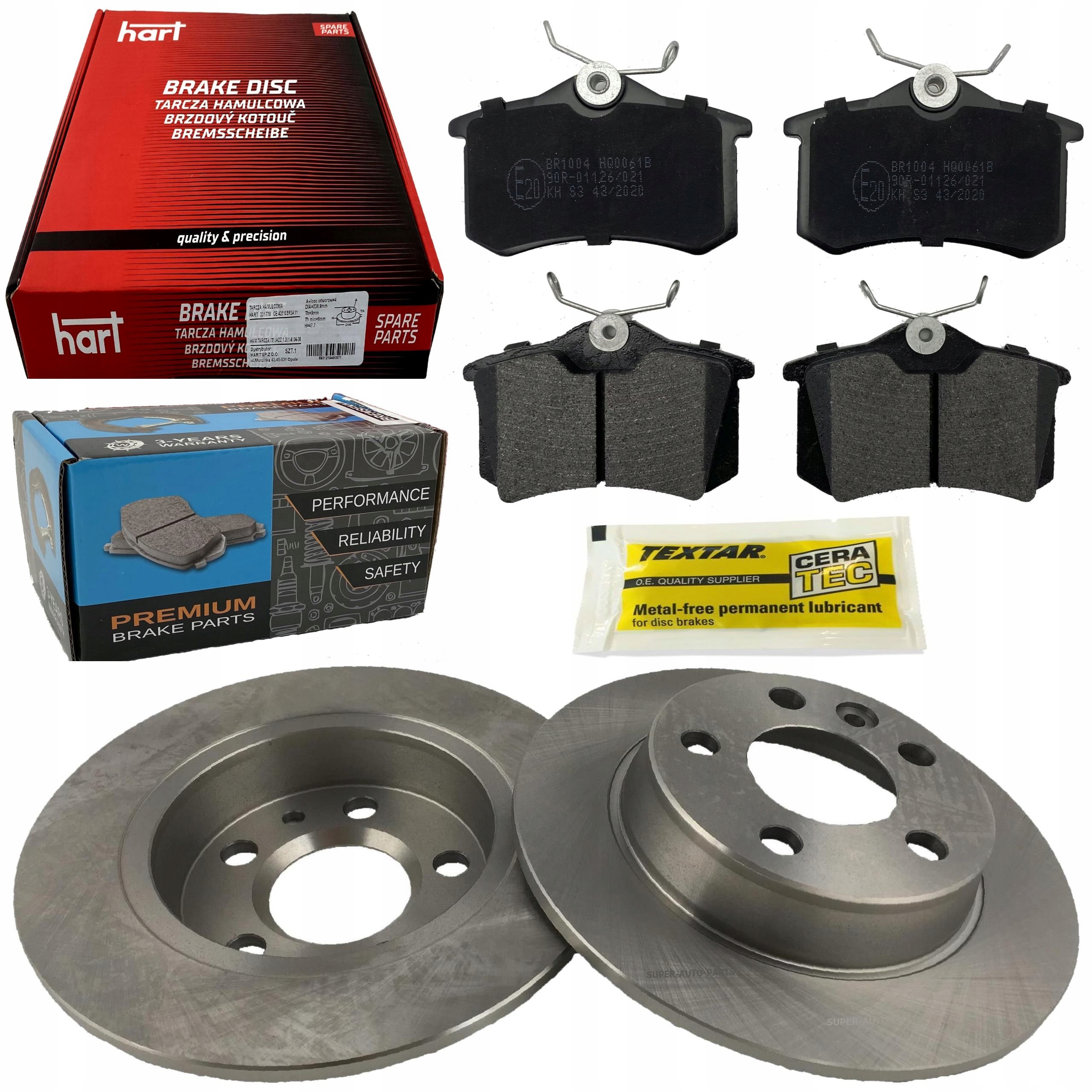 Диски + колодки задні для FORD GALAXY і 1995-2006 268x10