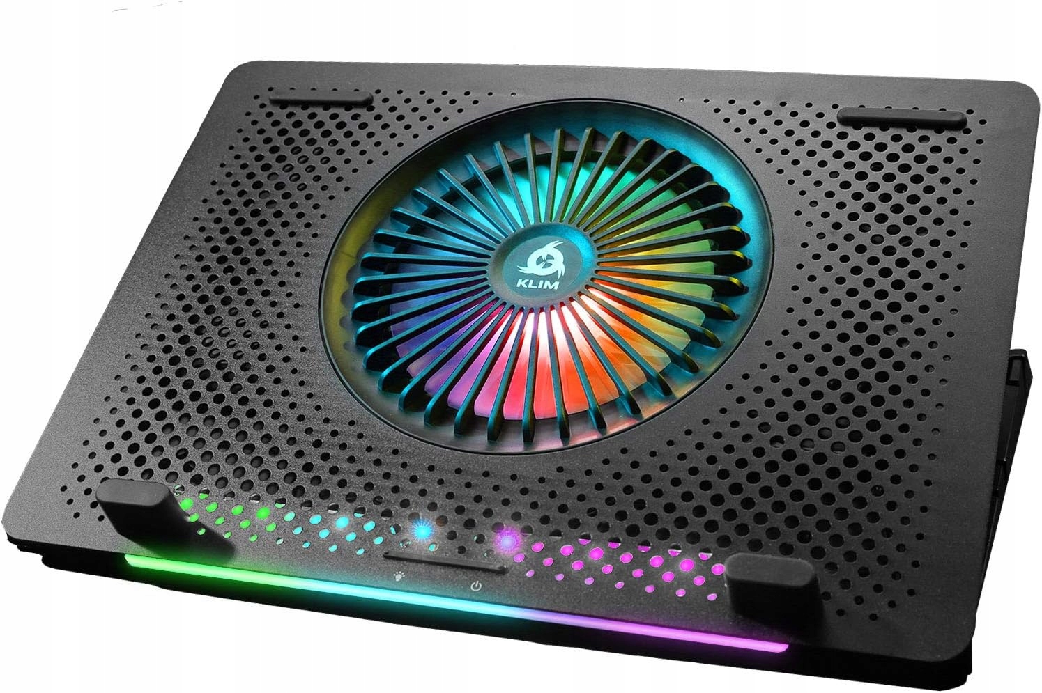 Chladicí Podložka Pod Notebook Klim Led Rgb, Nastavitelná Herní Podložka