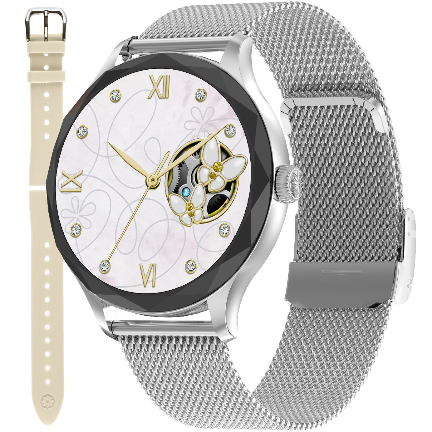 Chytré Hodinky Dámské Enter kalorie kroky spánek puls hovoru Amoled pl sada