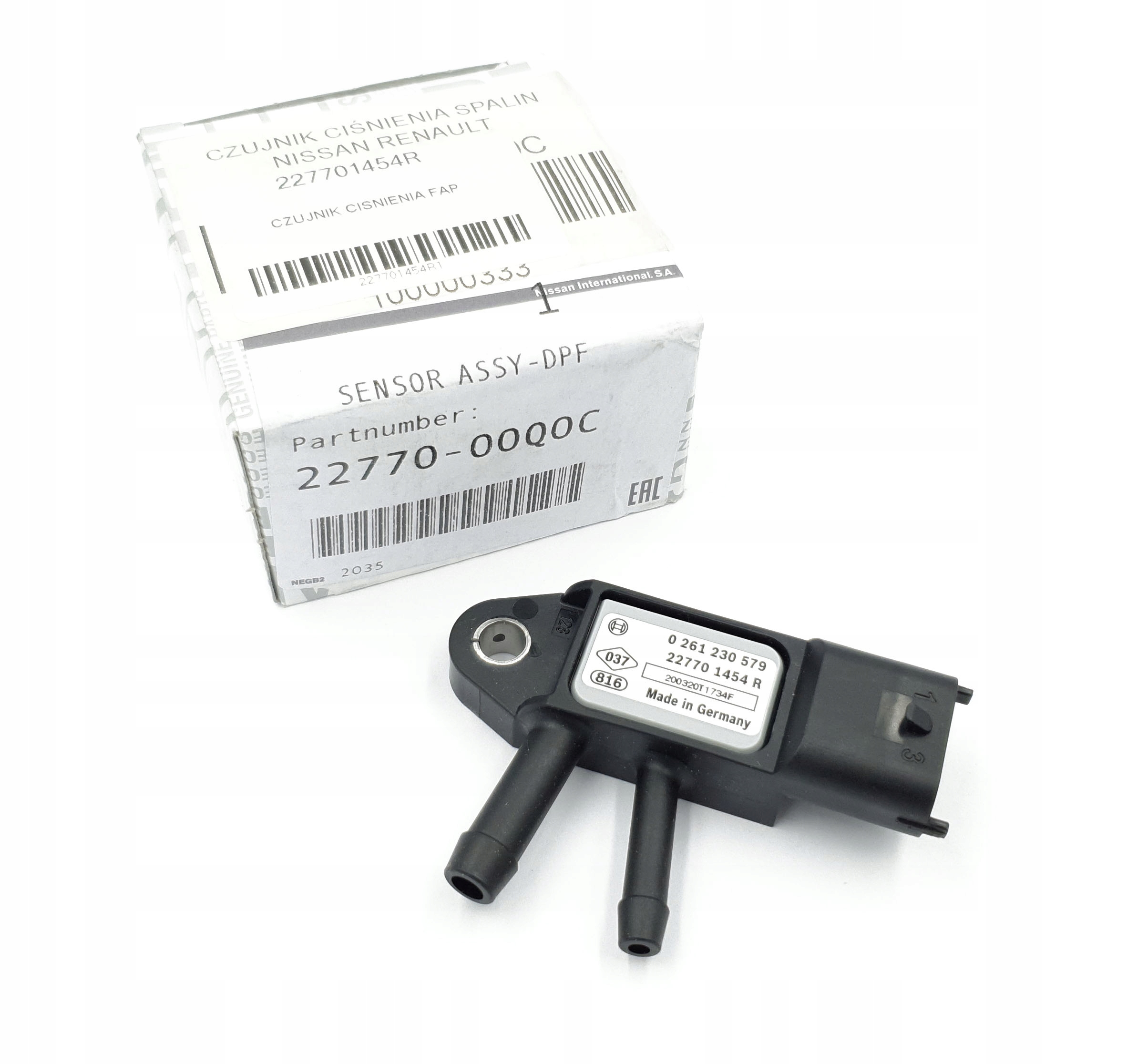 227701454R - NISSAN X-TRAIL QASHQAI / + 2 2.0 DCI ДАТЧИК FAP OE