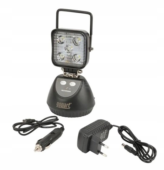 Akumulatorowa lampa warsztatowa robocza LED 12V/230V gopart