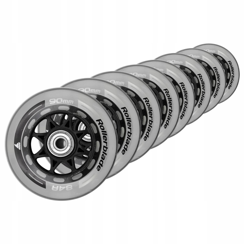Kółka do Rolek Rollerblade 90mm 8 szt Łożyska SG9 Tulejki
