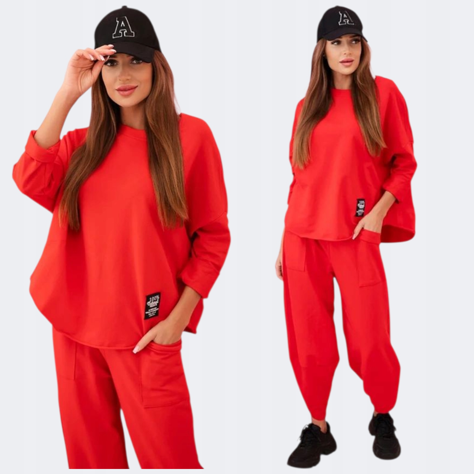 Komplet bavlněná mikina plus oversize kalhoty Italská móda