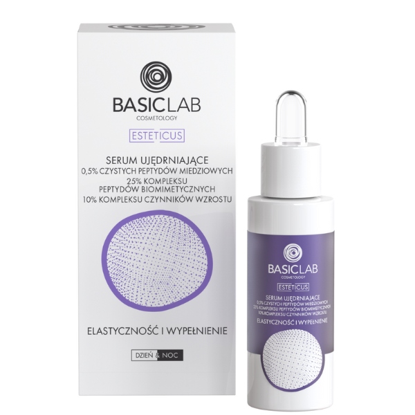 Basiclab SERUM UJĘDRNIAJĄCE 0,5% CZYSTYCH PEPTYDÓW MIEDZIOWYCH 30 ml