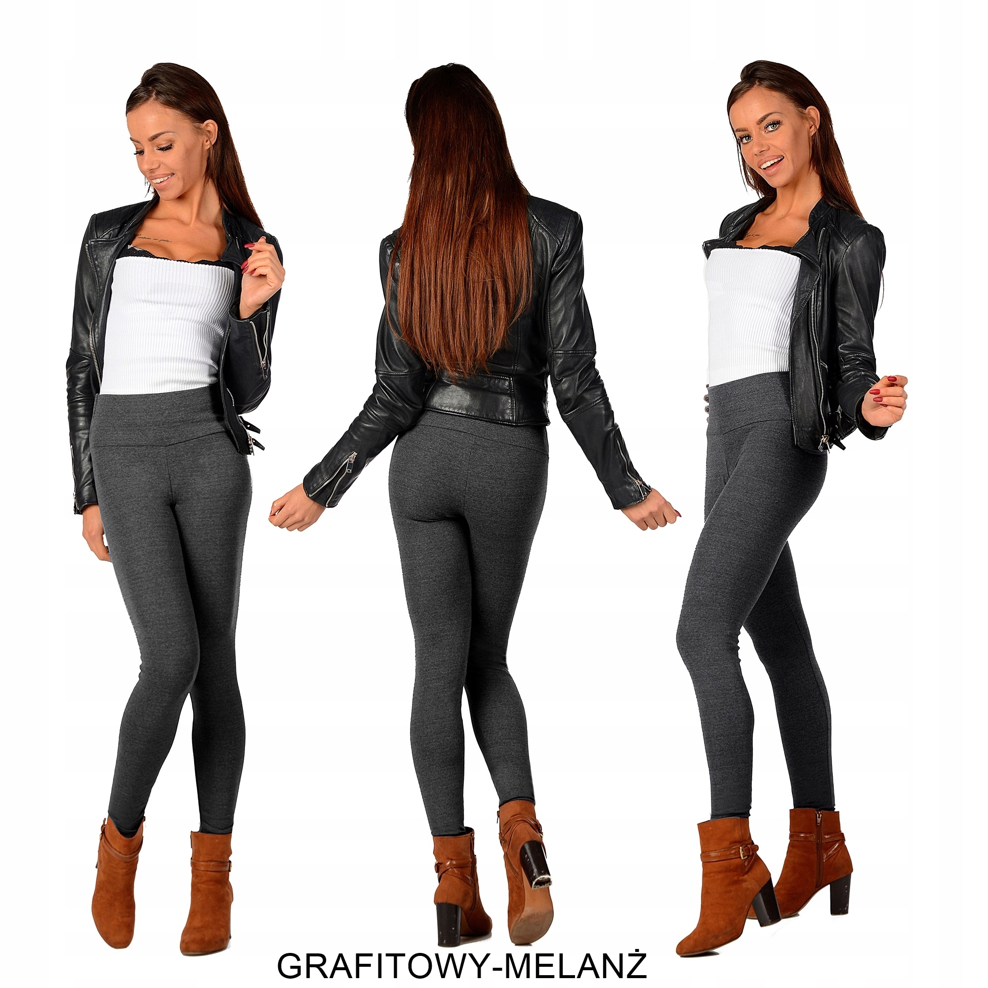 LEGGINSY WYSOKIM-STANEM JESIENNO-ZIMOWE P1Z L/40 Rozmiar 40