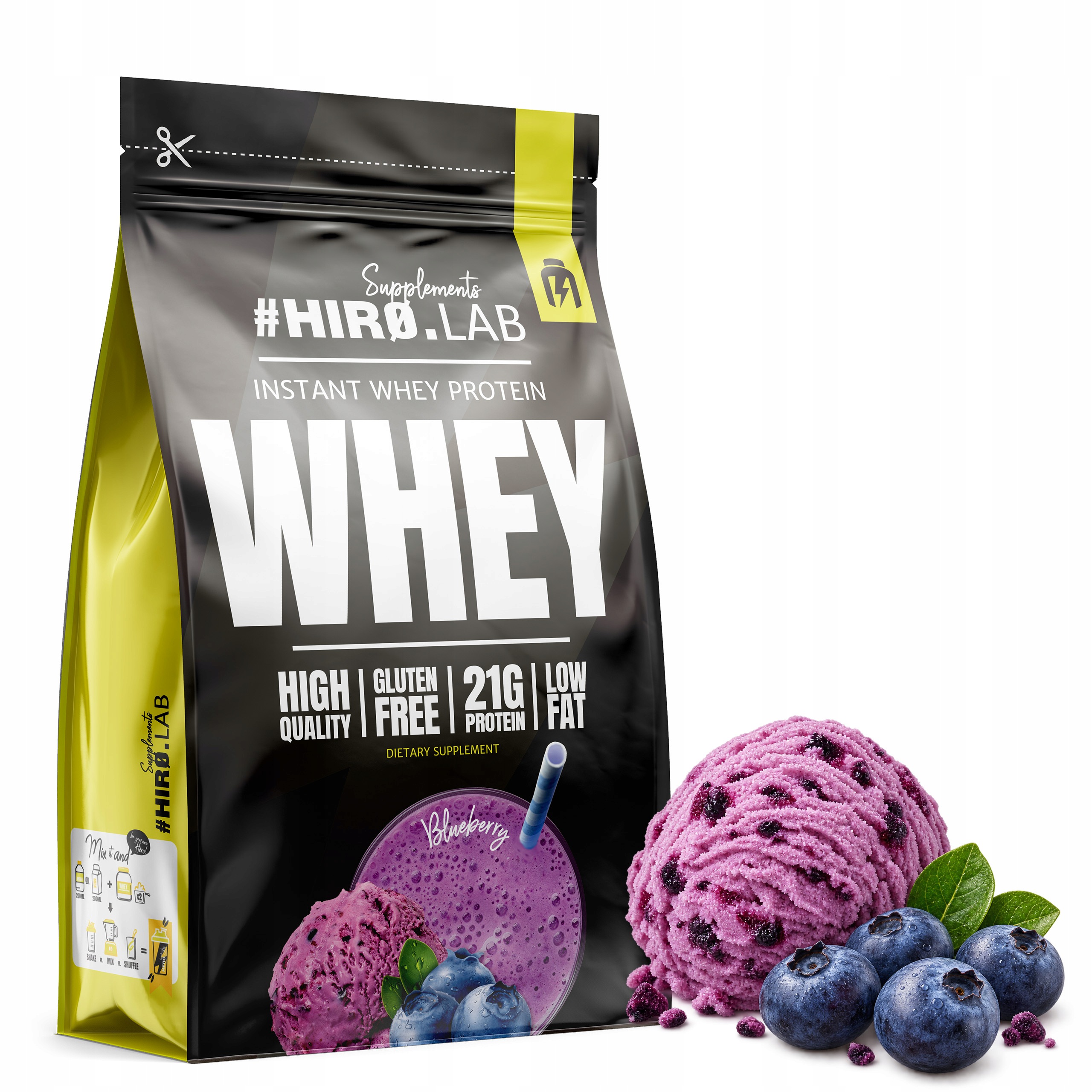 Protein Wpc Instant Whey Protein 700 50 g Doplněk Stravy Jahodová syrovátka Hiro.Lab