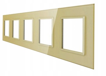 Rámeček Skleněná Zásuvka Pětinásobná Zlatá