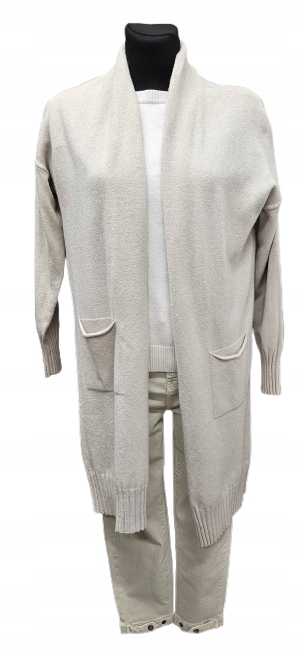 Dlouhý Kardigan S Kapsami Dolce Piccante béžový Italia Pln 189-149