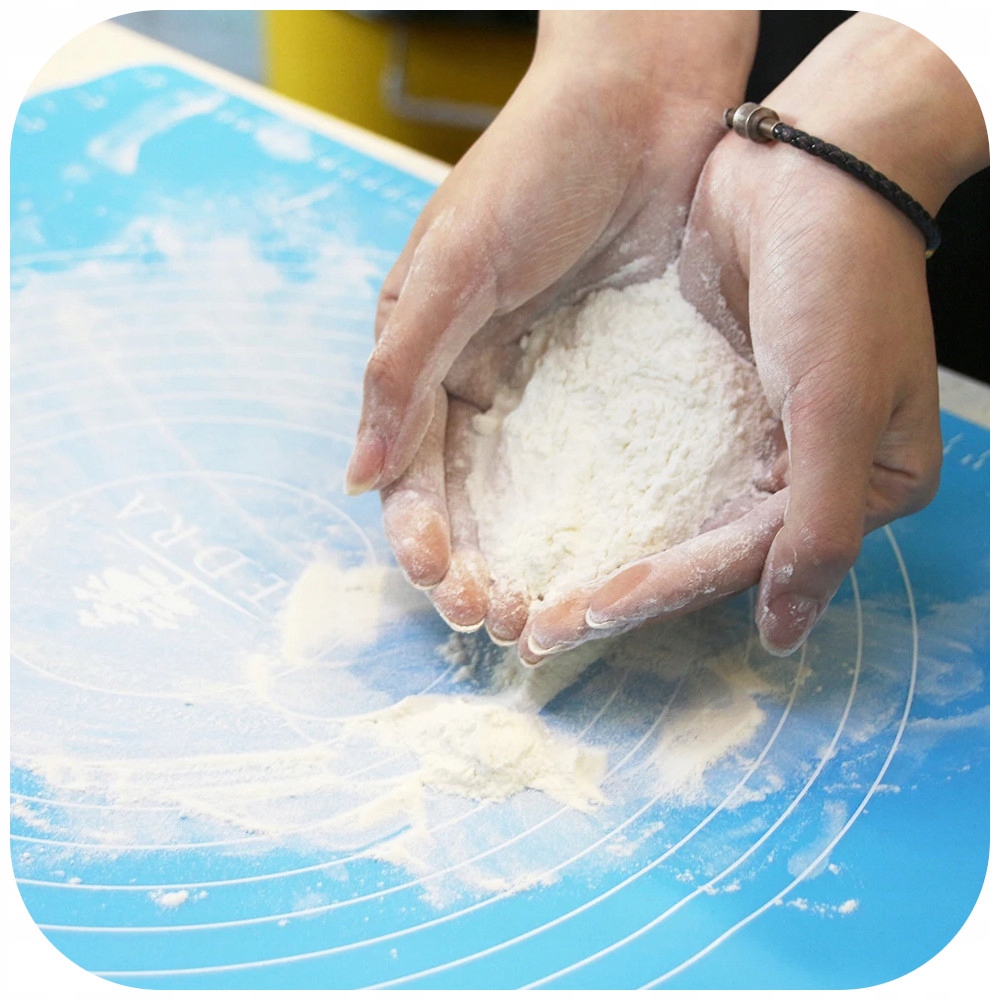 DUŻA STOLNICA SILIKONOWA MATA KUCHENNA DO CIASTA PODKŁADKA Z MIARAMI XXL Marka MAXSELL