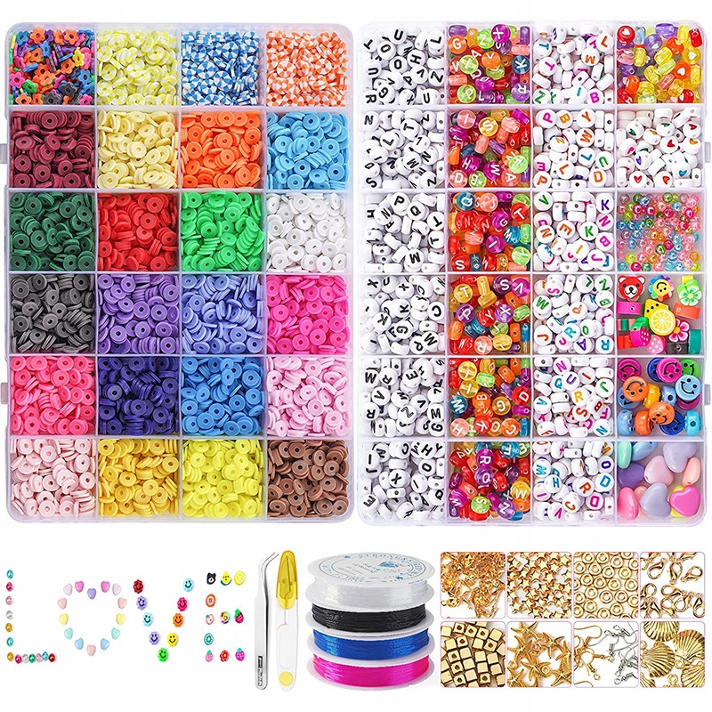 

6000PCS Do Robienia Literki Bransoletek Koraliki
