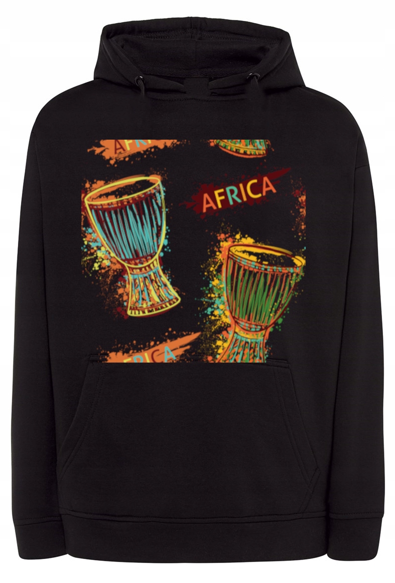 Pánská mikina s pěkným potiskem bubínku Afrika r.XL