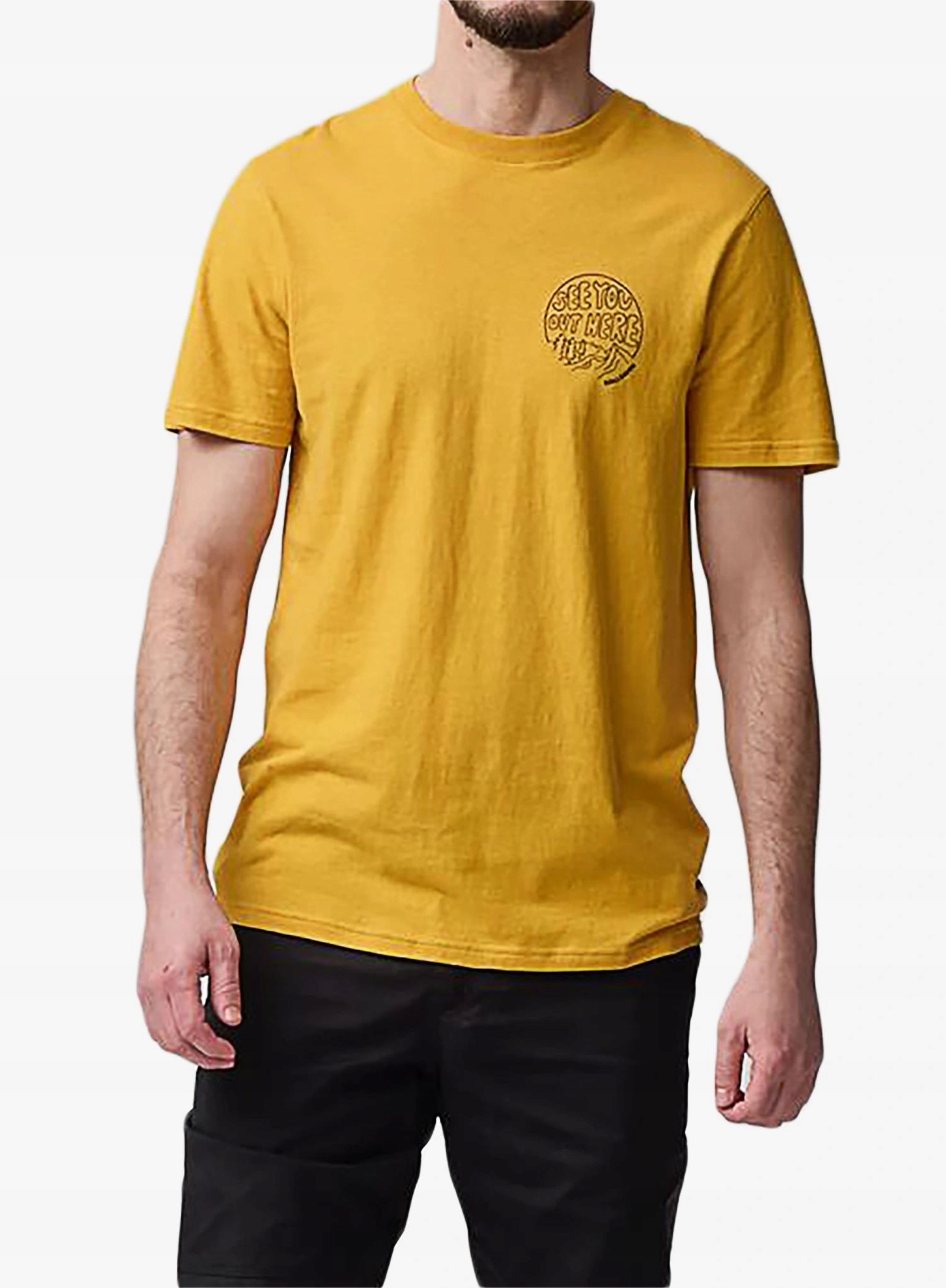 Bavlněné tričko Fjallraven Hemp Blend Out Here T-shirt okrové M