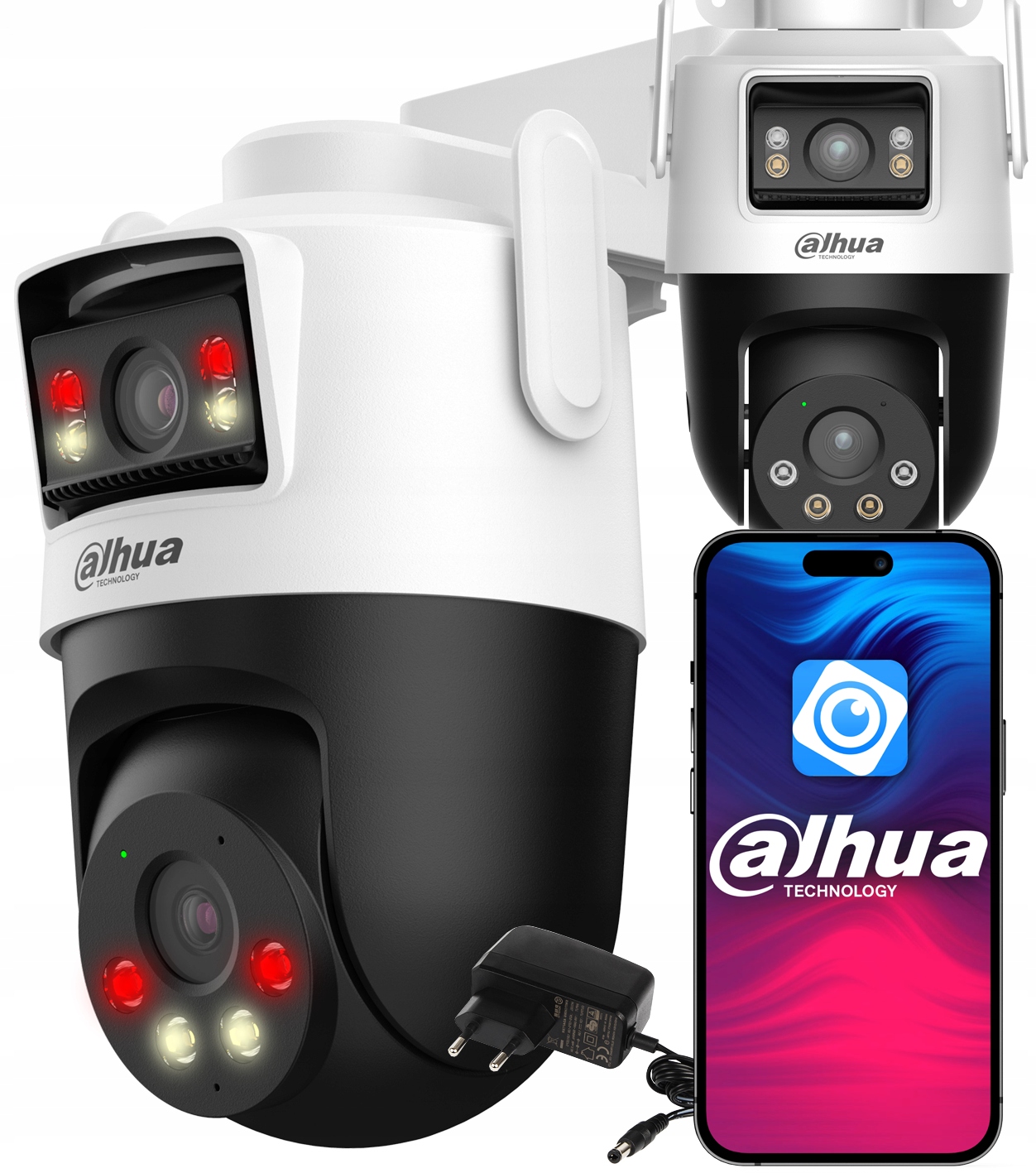 Otočná kamera WiFi 6Mpx (2x 3MPx) P3D-3F-PV Dahua Audio Ir Led Napájací zdroj