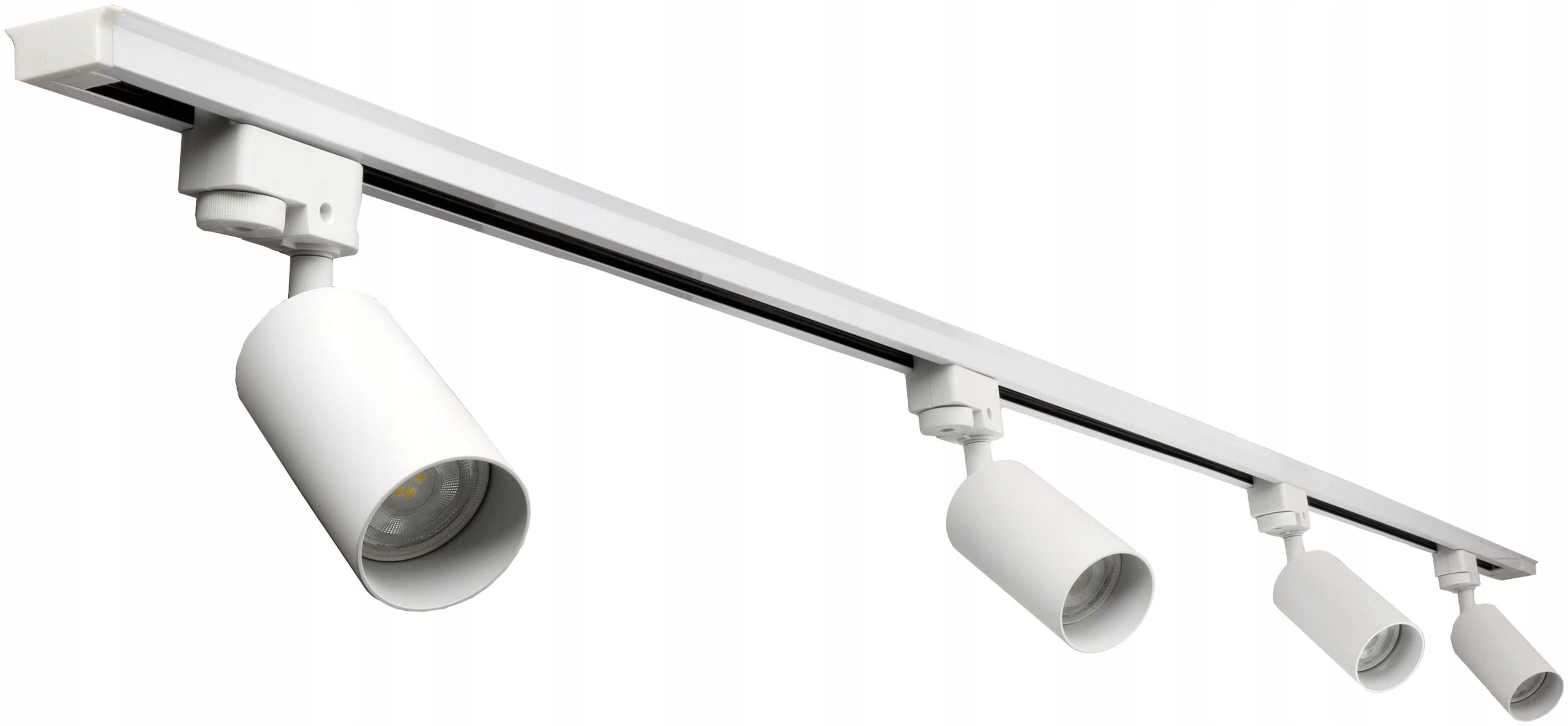 Szynoprzewód LED 4 reflektory GU10 szyna track 2m Oświetlenie Szynowe Maksymalna moc pojedynczego źródła światła 10 W