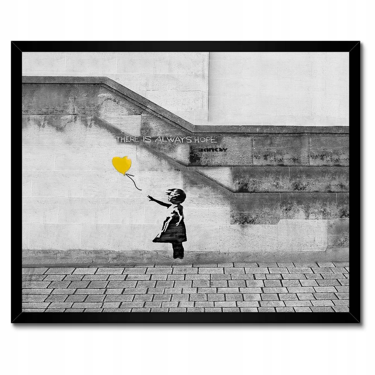 Plakáty v rámu 50x40 Banksy Balonek Dívka