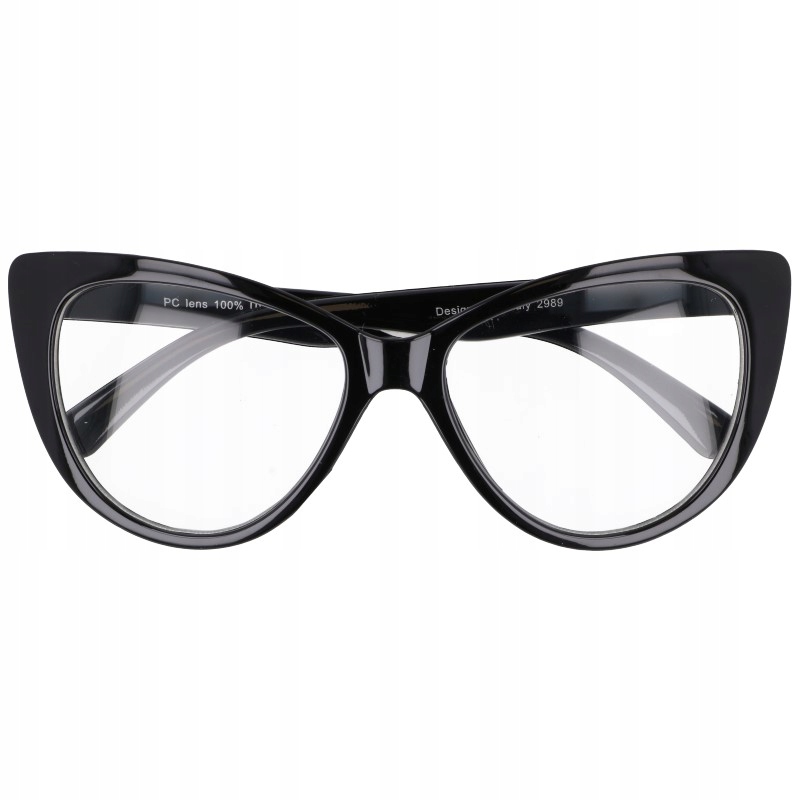 

Damskie okulary zerówki kocie oczy glam