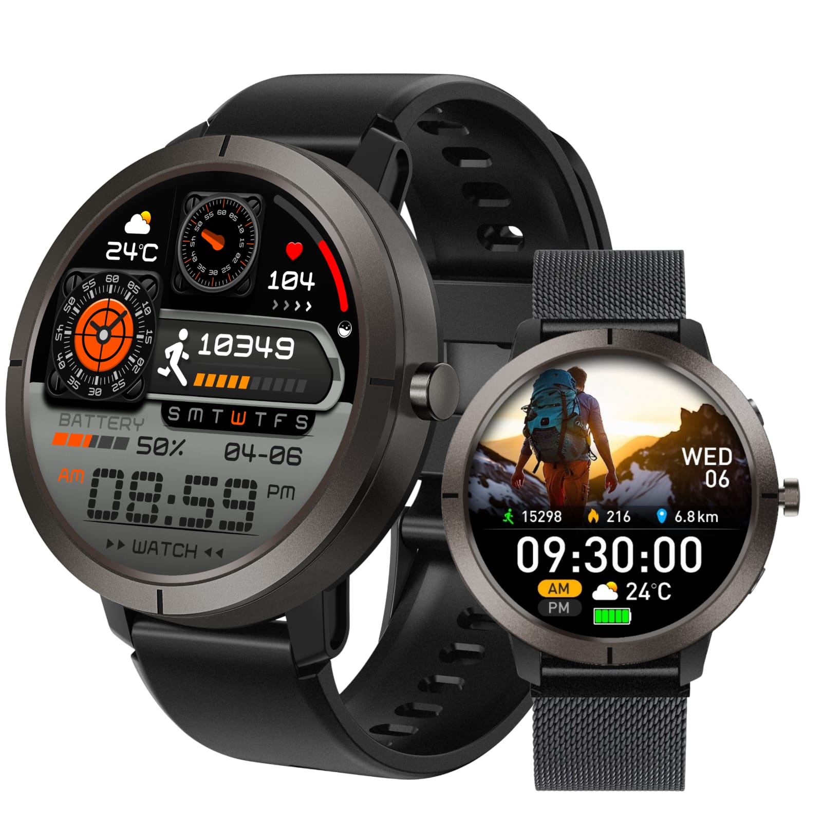 Smartwatch Damski 360mah 466x466 Rozmowy wodoszczelności 5ATM sportowy Bt