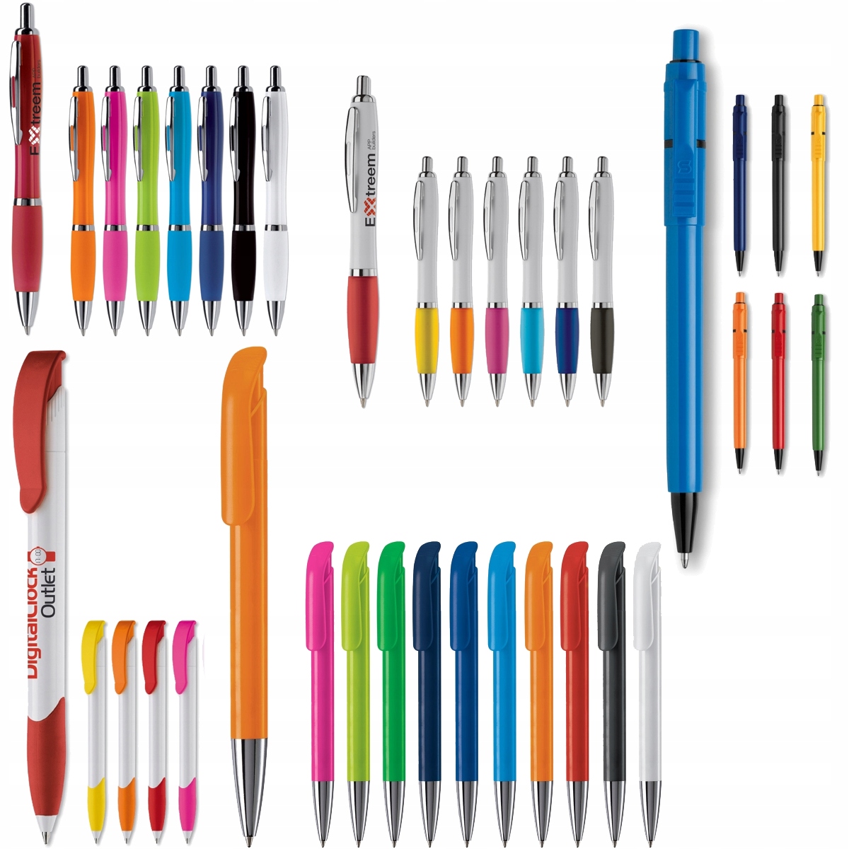 DŁUGOPISY Z WKŁADAMI DŁUGOPIS AUTOMATYCZNY ZESTAW 20 SZTUK Rodzaj automatyczny