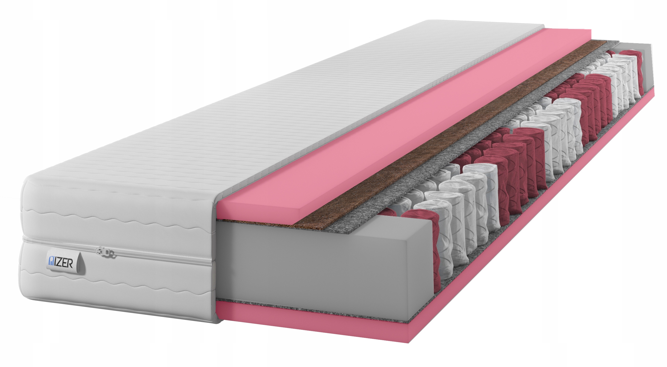 Matrace 180x200 s taštičkovými pružinami 21cm 7zónová Hr oboustranná H3 H4 Koko